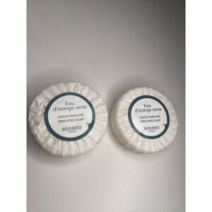 Hermes Eau d'Orange Verte Perfumed luxury soap toiletries Travel Size (2) New